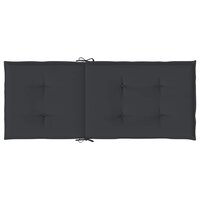 Tuinstoelkussens 4 st hoge rug120x50x3 cm stof zwart 7