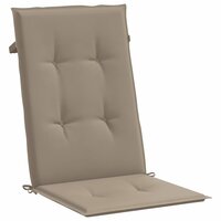 Tuinstoelkussens 2 st hoge rug 120x50x3 cm stof taupe 5