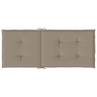 Tuinstoelkussens 2 st hoge rug 120x50x3 cm stof taupe 7