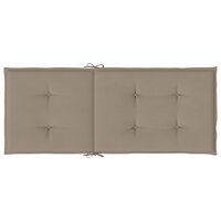 Tuinstoelkussens 4 st hoge rug120x50x3 cm stof taupe 7