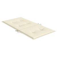 Tuinstoelkussen lage rug 2 st 100x50x3 cm oxford stof cr&amp;egrave;me 6