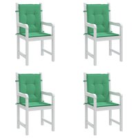 Tuinstoelkussens lage rug 4 st 100x50x3 cm oxford stof groen 4