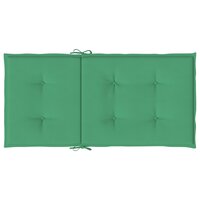 Tuinstoelkussens lage rug 4 st 100x50x3 cm oxford stof groen 7