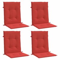 Tuinstoelkussens lage rug 4 st 100x50x3 cm oxford stof rood 3
