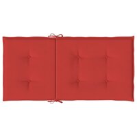 Tuinstoelkussens lage rug 4 st 100x50x3 cm oxford stof rood 7