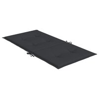 Tuinstoelkussens lage rug 2 st 100x50x3 cm oxford stof zwart 6
