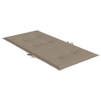 Tuinstoelkussens lage rug 2 st 100x50x3 cm oxford stof taupe 6