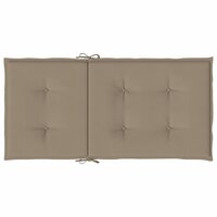 Tuinstoelkussens lage rug 2 st 100x50x3 cm oxford stof taupe 7