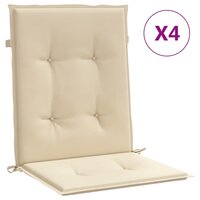 Tuinstoelkussens lage rug 4 st 100x50x3 cm oxford stof beige 2
