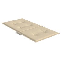 Tuinstoelkussens lage rug 4 st 100x50x3 cm oxford stof beige 6