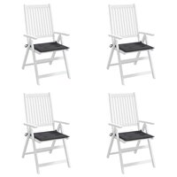 Tuinstoelkussens 4 st 40x40x4 cm oxford stof antracietkleurig 4