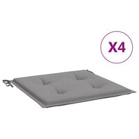 Tuinstoelkussens 4 st 40x40x4 cm oxford stof grijs 2