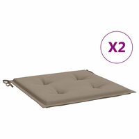 Tuinstoelkussens 2 st 50x50x4 cm stof taupe 2