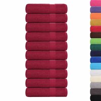Handdoeken FROGN 10 st 50x100 cm 360 g/m&amp;sup2; bordeaux 2