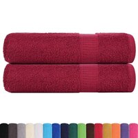 Badhanddoeken FROGN 2 st 100x150 cm 360 g/m&amp;sup2; bordeaux 2