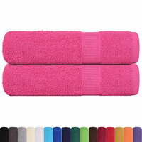 Douchehanddoeken FROGN 2 st 70x140 cm 360 g/m&amp;sup2; roze 2