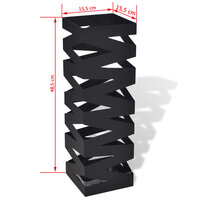Paraplustandaard vierkant 48,5 cm staal zwart 5