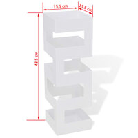 Paraplustandaard wit vierkant staal 48,5 cm 5