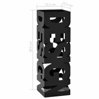 Paraplustandaard design staal zwart  5