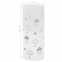 Paraplustandaard paraplu&amp;apos;s staal wit  6