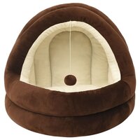 Kattenmand 40x40x35 cm bruin en cr&amp;egrave;mekleurig 3