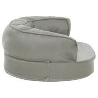Hondenbed ergonomisch linnen-look 60x42 cm grijs 4
