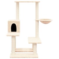 Kattenmeubel met sisal krabpalen 94,5 cm cr&amp;egrave;mekleurig 3