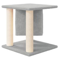 Kattenmeubel met sisal krabpalen 37 cm lichtgrijs 4