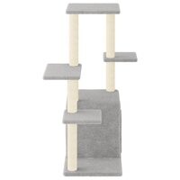 Kattenmeubel met sisal krabpalen 97,5 cm lichtgrijs 4