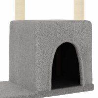 Kattenmeubel met sisal krabpalen 97,5 cm lichtgrijs 6