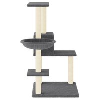 Kattenmeubel met sisal krabpalen 95 cm donkergrijs 4
