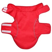 Hondenregenjas met reflecterende strips polyester rood XXS 4