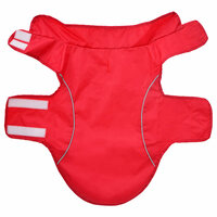 Hondenregenjas met reflecterende strips polyester rood S 4