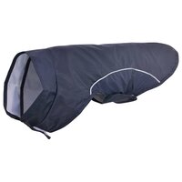 Hondenregenjas met reflecterende strips polyester marineblauw S 2