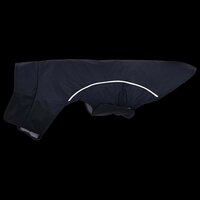 Hondenregenjas met reflecterende strips polyester marineblauw S 7