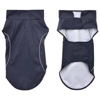 Hondenregenjas met reflecterende strips polyester marineblauw M 3