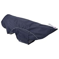 Hondenregenjas met reflecterende strips polyester marineblauw L 8