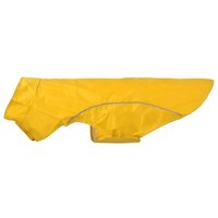 Hondenregenjas met reflecterende strips polyester geel L 6