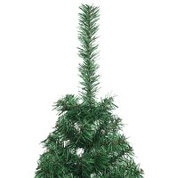 Kunstkerstboom met standaard half 120 cm PVC groen 6