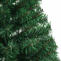 Kunstkerstboom met standaard half 120 cm PVC groen 7