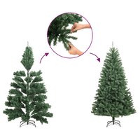 Kunstkerstboom hoek 240 cm PVC wit 8