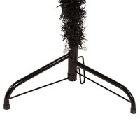 Kunstkerstboom half met standaard smal 210 cm zwart 6