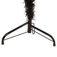 Kunstkerstboom half met standaard smal 240 cm zwart 7
