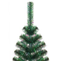 Kunstkerstboom met iriserende uiteinden 210 cm PVC groen 3