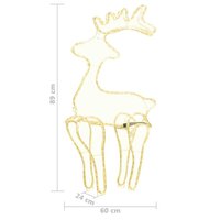 Kerstversiering rendier met mesh 306 LED&amp;apos;s 60x24x89 cm 7