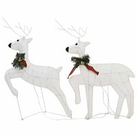 Buitenkerstversiering rendieren en slee 140 LED&amp;apos;s wit 8