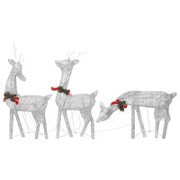 Kerstrendieren 6 st koudwit gaas zilverkleurig 3