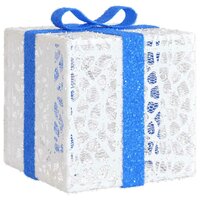 Kerstfiguur cadeaudoos 3 st verlicht 64 warmwitte LED&amp;apos;s 9