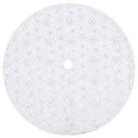 Luxe Kerstboomrok Wit 150 cm Imitatiebont 2