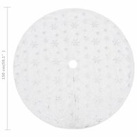 Luxe Kerstboomrok Wit 150 cm Imitatiebont 6